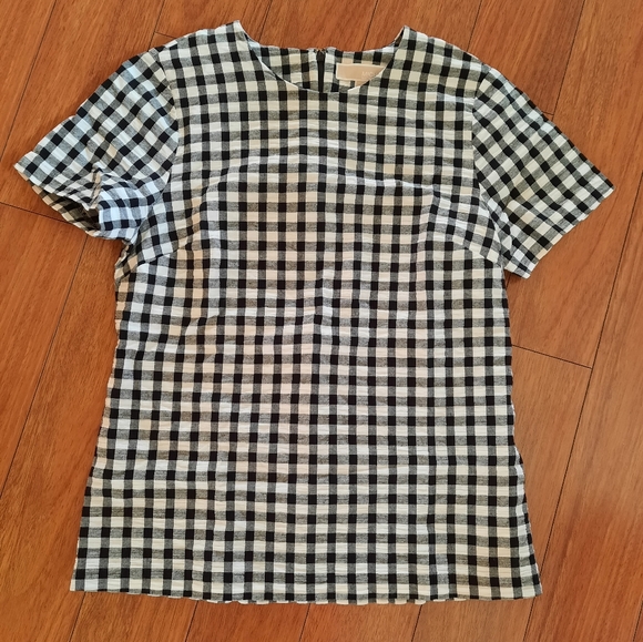🔥🔥🔥SALE🔥🔥🔥Michael Kors Gingham Top - Picture 1 of 4